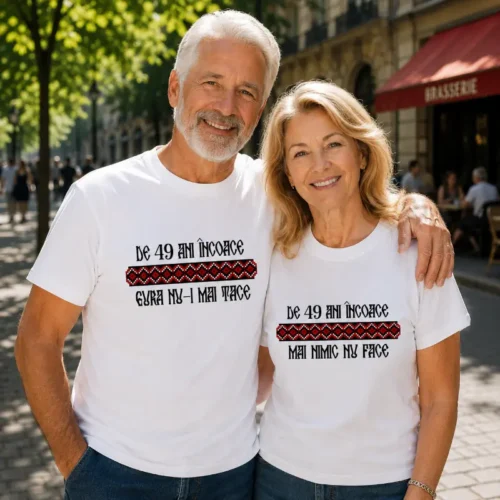 Tricouri Cuplu Personalizate – Aniversare Casatorie De 49 Ani Incoace
