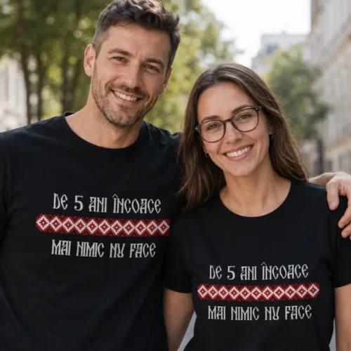 Tricouri Cuplu Personalizate – Aniversare Casatorie De 5 Ani Incoace