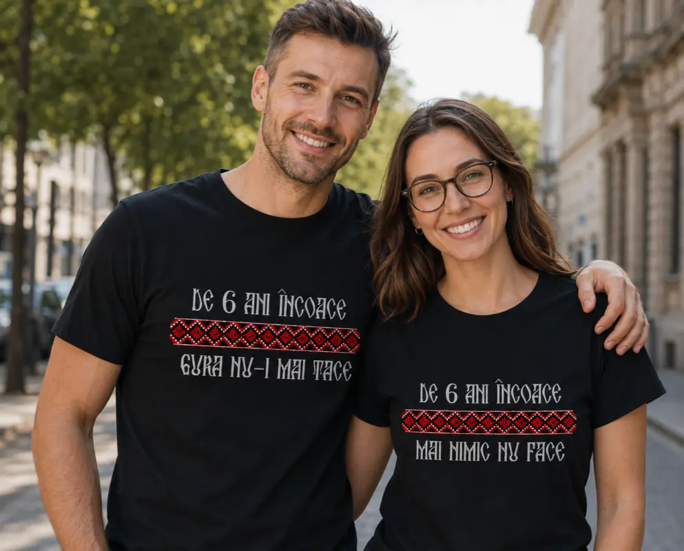 Tricouri Cuplu Personalizate – Aniversare Casatorie De 6 Ani Incoace