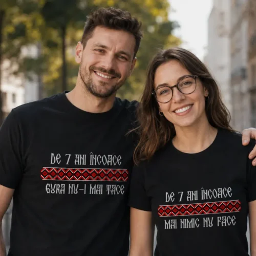 Tricouri Cuplu Personalizate – Aniversare Casatorie De 7 Ani Incoace