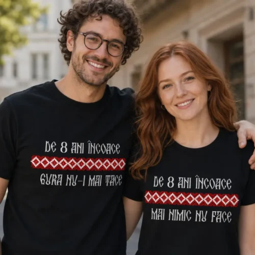Tricouri Cuplu Personalizate – Aniversare Casatorie De 8 Ani Incoace