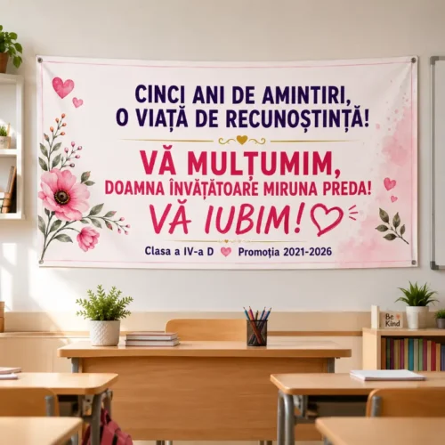 Banner Mesaj Promoție Învîțătoare