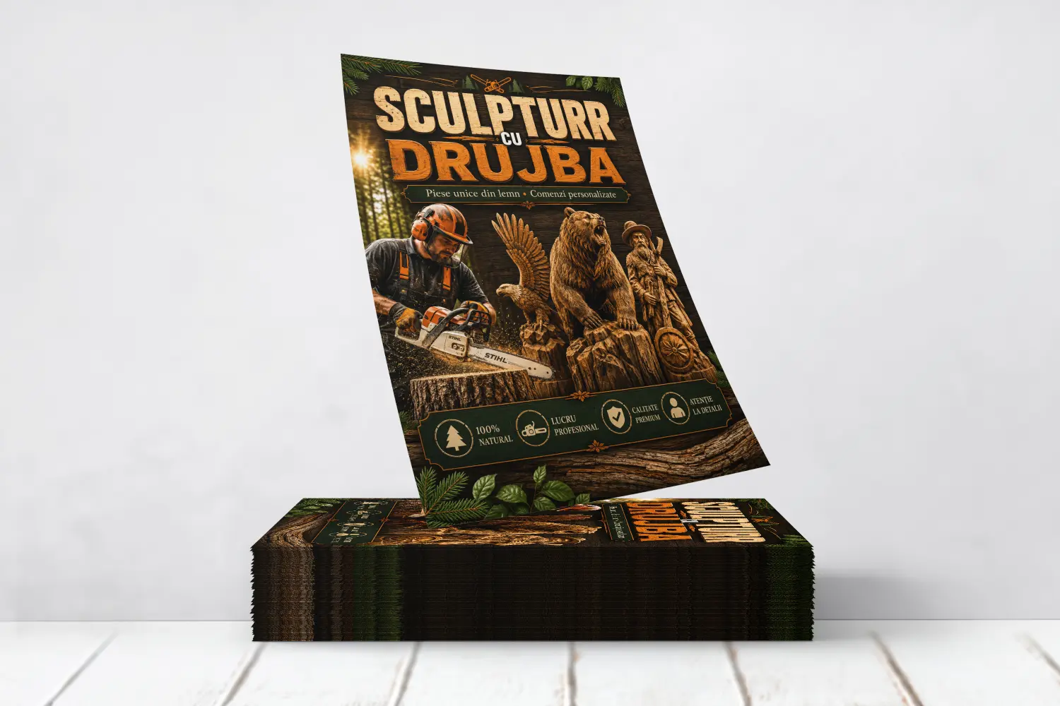 Flyere Sculpuri cu Drujba