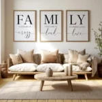 Set 3 Tablouri Personalizate Family Crazy Loud Love