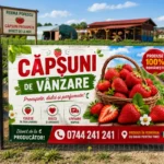 Banner De vânzare Căpșuni