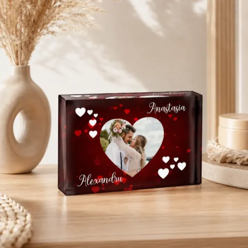 Cristal Personalizat Cadou Cuplu