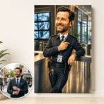 Tablou Canvas Caricatură Agent de Securitate