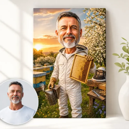 Tablou Canvas Caricatură Apicultor