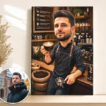 Tablou Canvas Caricatură Barista