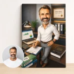 Tablou Canvas Caricatură Expert Contabil