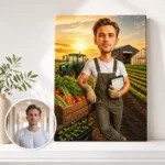 Tablou Canvas Caricatură Fermier