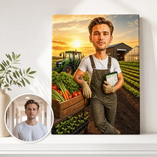 Tablou Canvas Caricatură Fermier