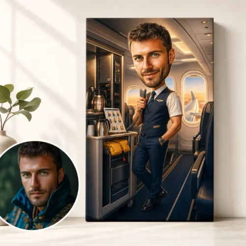 Tablou Canvas Caricatură Insotitor de Bord
