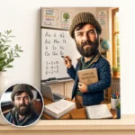 Tablou Canvas Caricatură Invatatoare