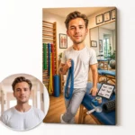 Tablou Canvas Caricatură Kinetoterapeut