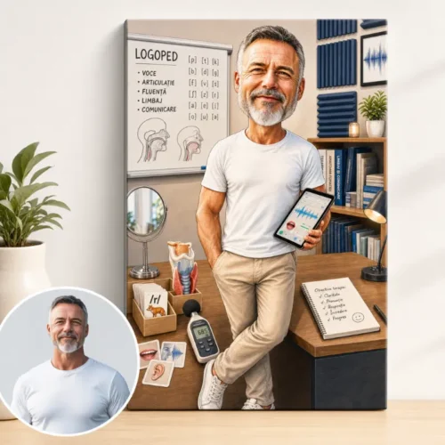 Tablou Canvas Caricatură Logoped