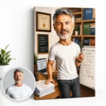 Tablou Canvas Caricatură Meditator
