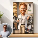 Tablou Canvas Caricatură Optometrist