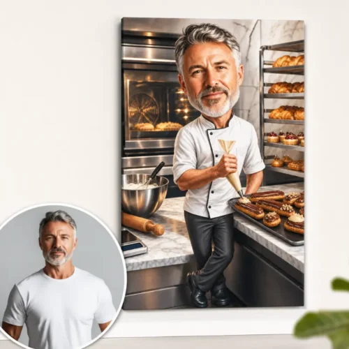 Tablou Canvas Caricatură Patiser