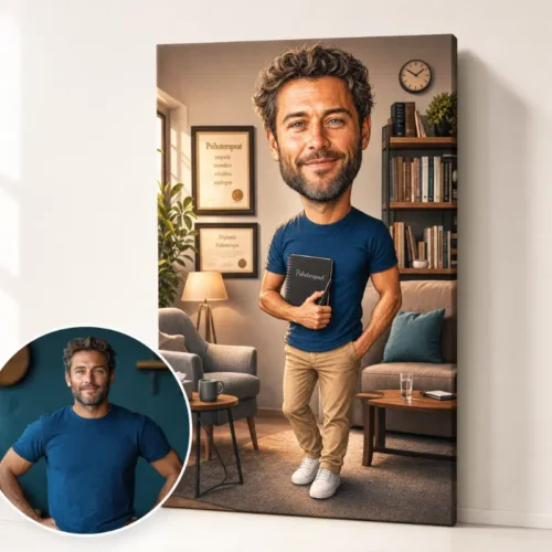 Tablou Canvas Caricatură Psihoterapeut