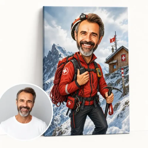 Tablou Canvas Caricatură Salvamontist