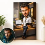 Tablou Canvas Caricatură Secretara