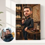 Tablou Canvas Caricatură Somelier
