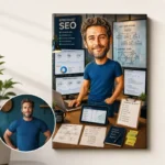 Tablou Canvas Caricatură Specialist SEO
