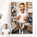 Tablou Canvas Caricatură Tehnician Dentar