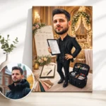 Tablou Canvas Caricatură Wedding Planner