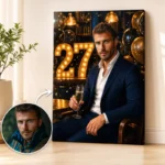 Tablou Personalizat Caricatură Aniversare 27 de ani