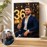 Tablou Personalizat Caricatură Aniversare 36 de ani