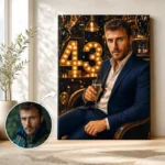 Tablou Personalizat Caricatură Aniversare 43 de ani