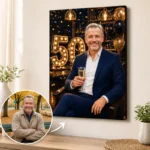 Tablou Personalizat Caricatură Aniversare 50 de ani