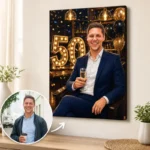 Tablou Personalizat Caricatură Aniversare 50 de ani