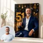 Tablou Personalizat Caricatură Aniversare 51 de ani