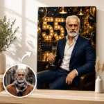 Tablou Personalizat Caricatură Aniversare 55 de ani