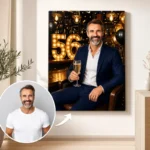 Tablou Personalizat Caricatură Aniversare 56 de ani