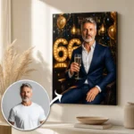 Tablou Personalizat Caricatură Aniversare 66 de ani