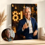 Tablou Personalizat Caricatură Aniversare 81 de ani