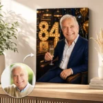 Tablou Personalizat Caricatură Aniversare 84 de ani