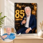 Tablou Personalizat Caricatură Aniversare 85 de ani