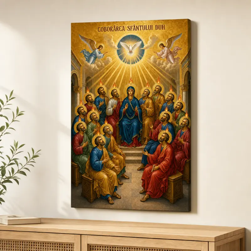 Icoana Coborârea Sfântului Duh Tablou Canvas Ortodox
