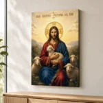 Icoana Iisus Păstorul cel Bun Tablou Canvas Ortodox