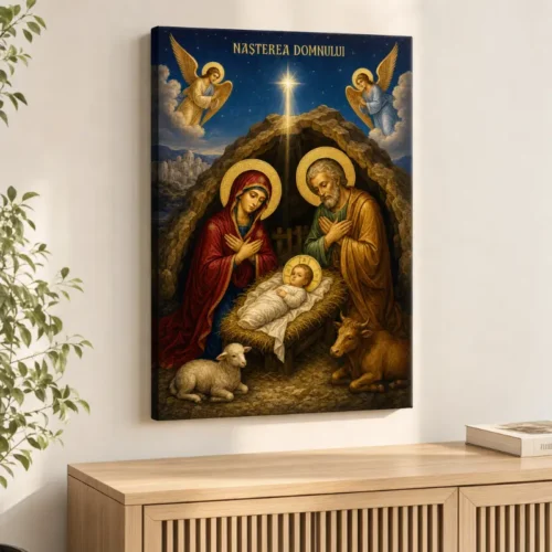 Icoana Nașterea Domnului Tablou Canvas Ortodox