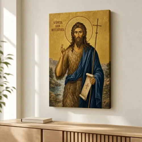 Icoana Sfântul Ioan Botezătorul Tablou Canvas Ortodox