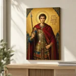 Icoana Sfântul Mare Mucenic Dimitrie Izvorâtorul de Mir Tablou Canvas Ortodox