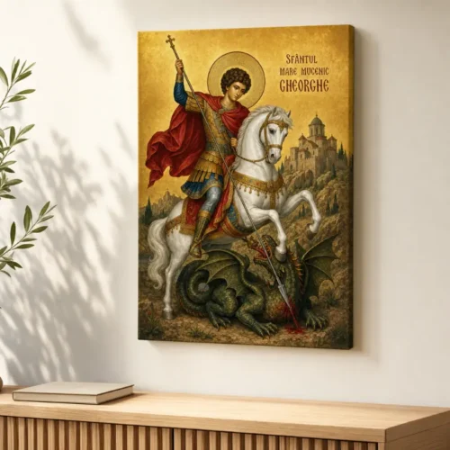 Icoana Sfântul Mare Mucenic Gheorghe Tablou Canvas Ortodox