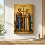 Icoana Sfinții Împărați Constantin și Elena Tablou Canvas Ortodox