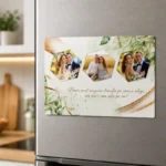 Magnet Personalizat cu 3 poze Mesaj pentru Nași 10x15